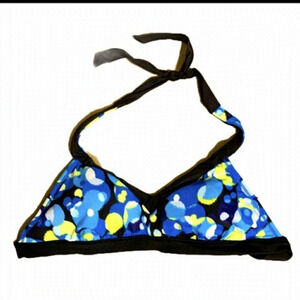 Nike bikini top  reversible black or print woman's Sz M